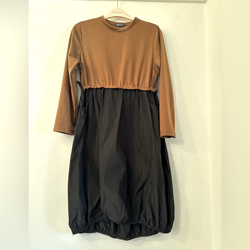 Italian design brown and black dress